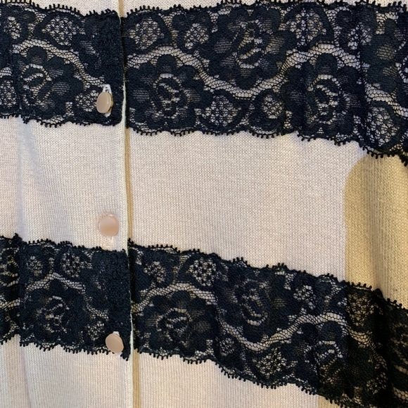 Ann Taylor Factory Blush Lace Cardigan Sweater - Picture 5 of 6
